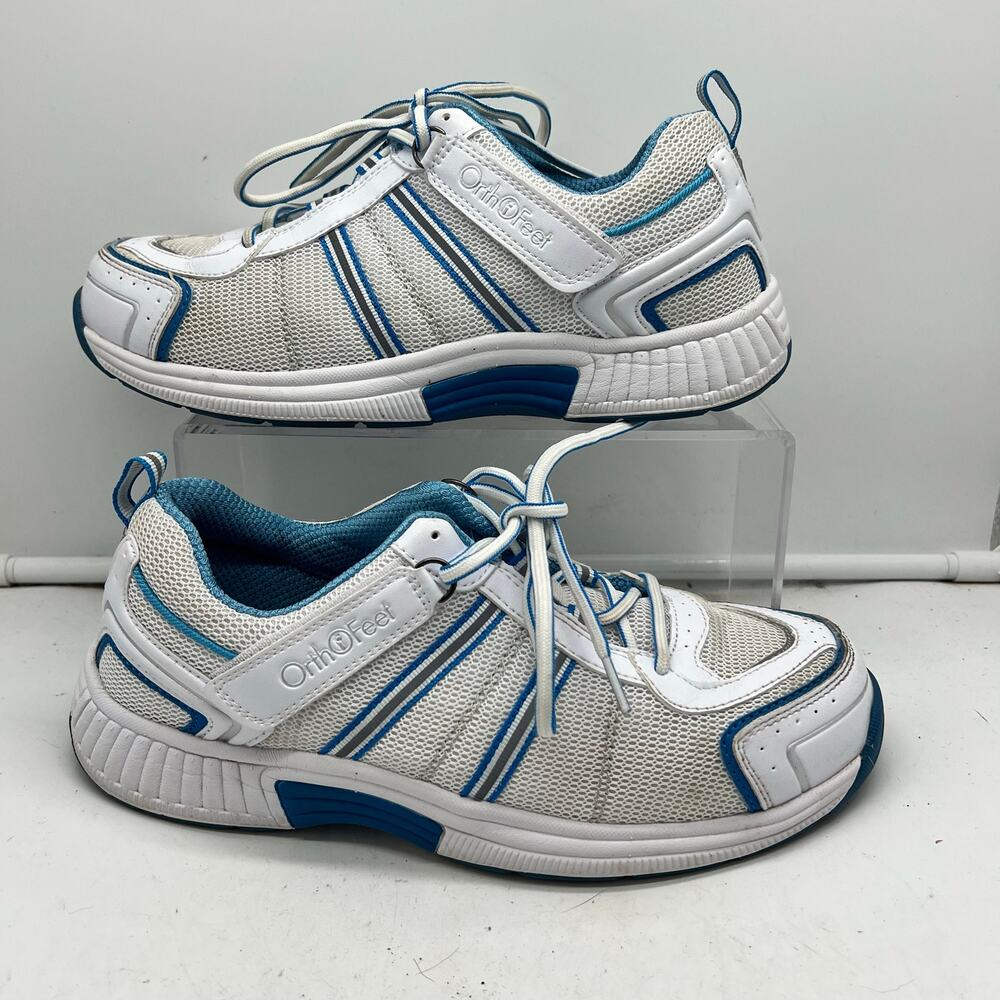 BIOFIT Orthofeet 910 Sneakers Womens 9B Tahoe White Blue Walking Shoes